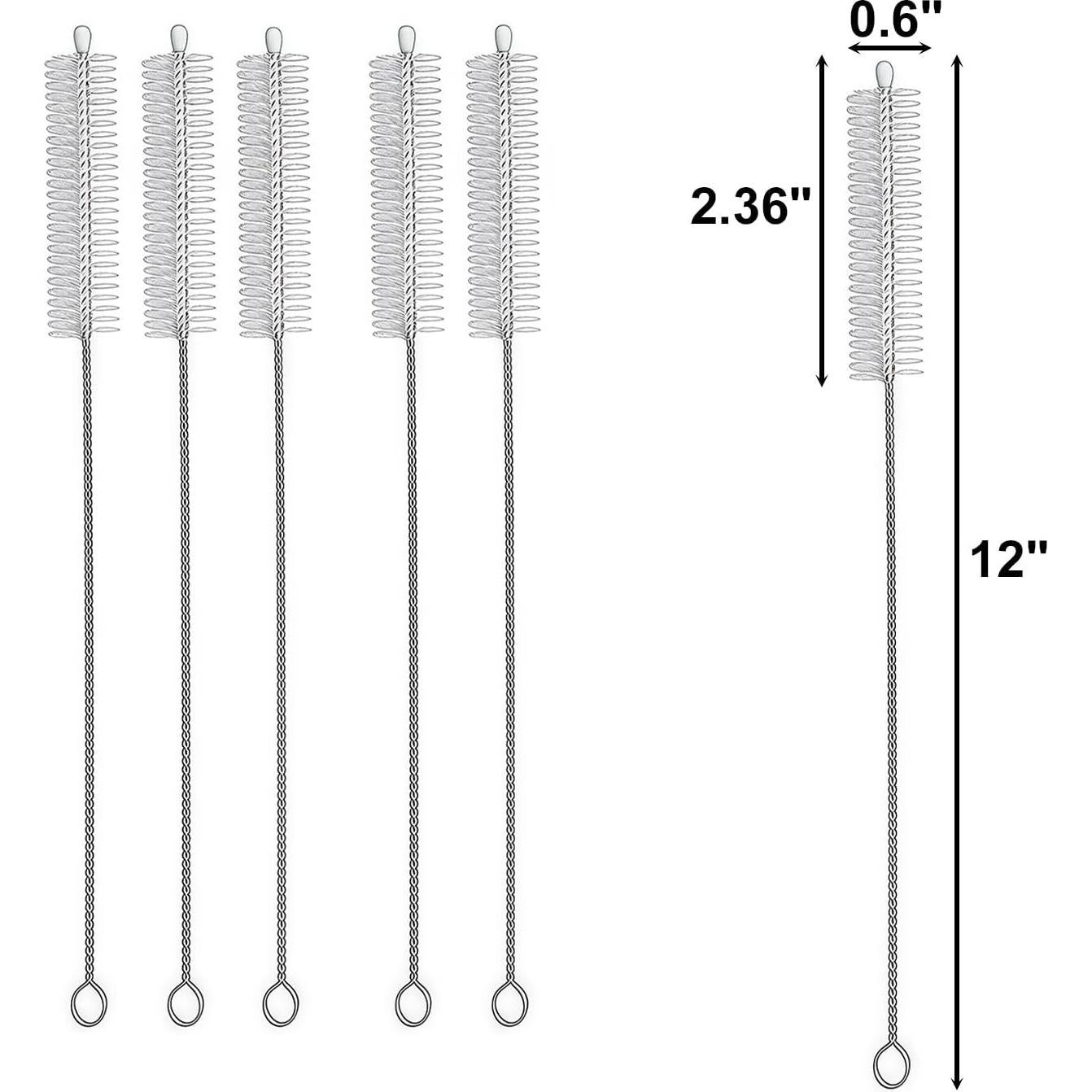 Cepillo Limpiador de Popotes 6 PCS AHHKZT 30 cm Nylon Acero Inoxidable
