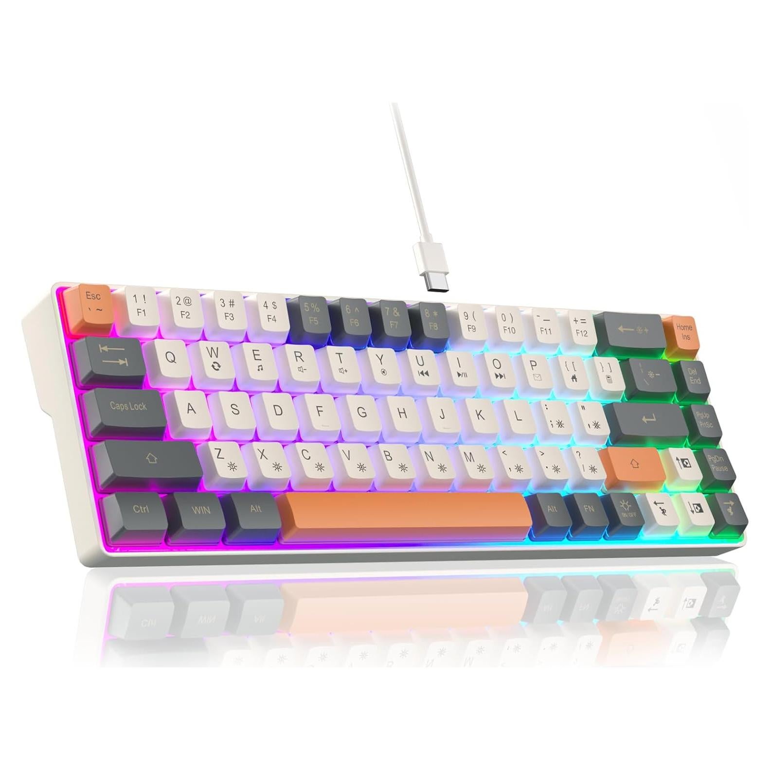 Teclado Gaming SOLAKAKA SK968 Compacto RGB USB-C 68 Teclas