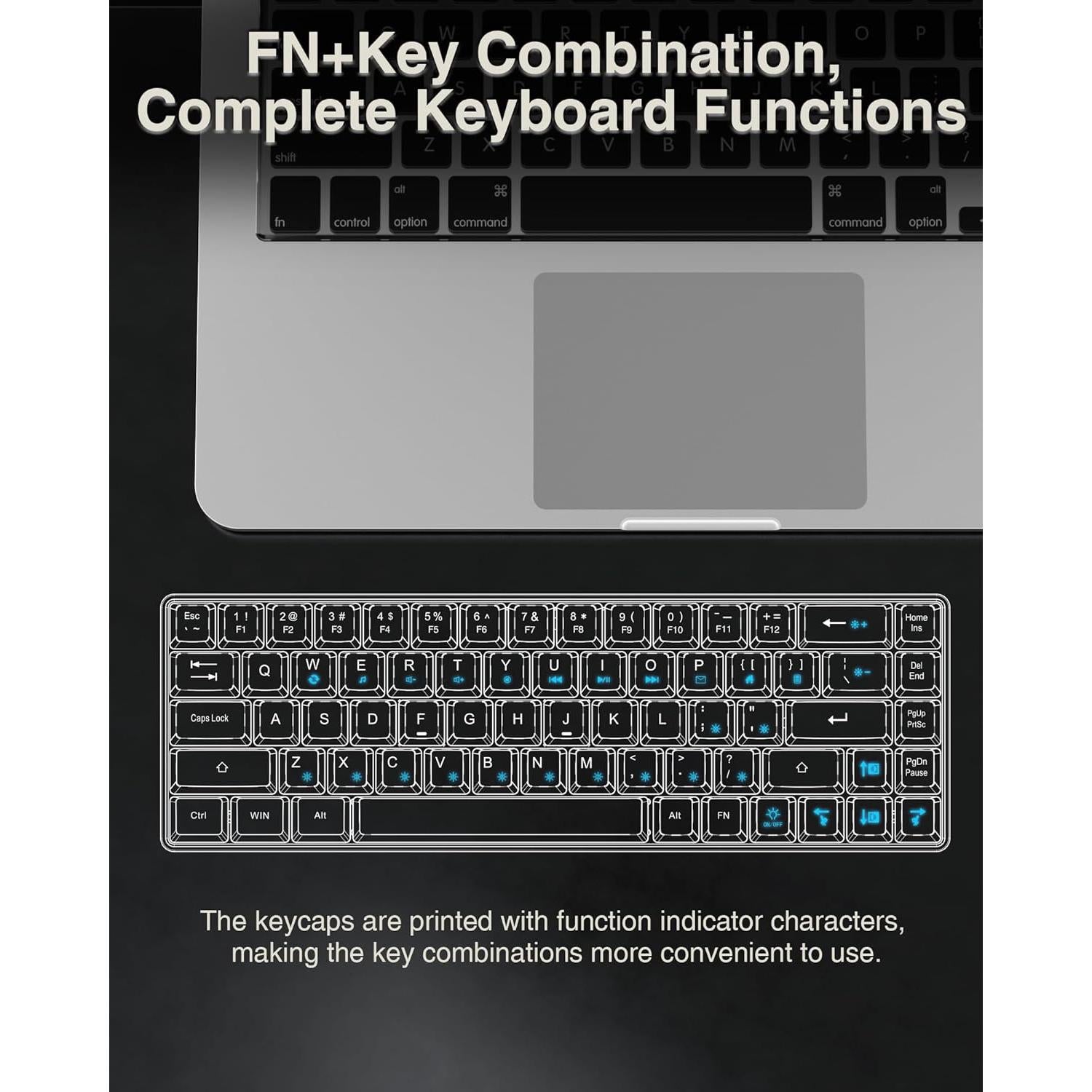 Teclado Gaming SOLAKAKA SK968 Compacto RGB USB-C 68 Teclas