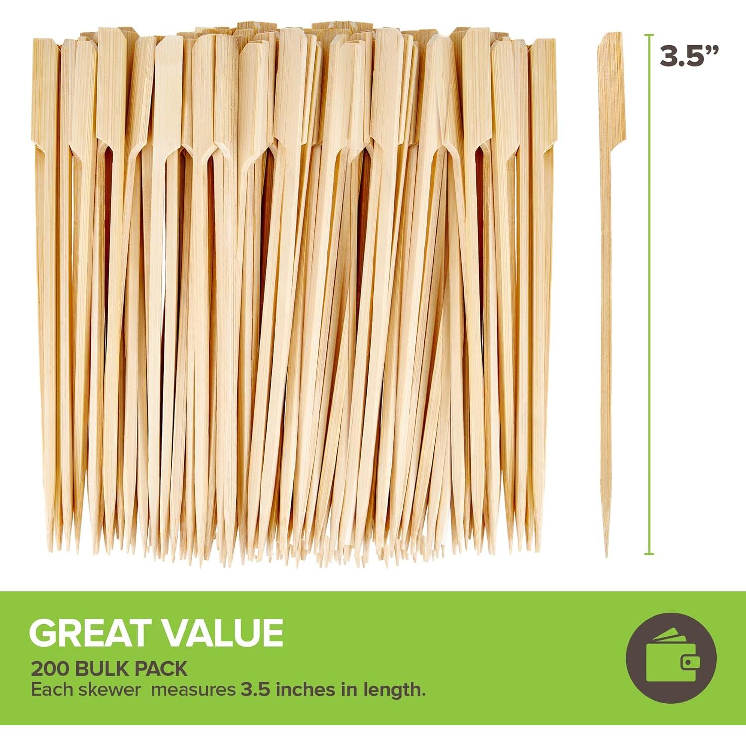 Pinchos de Bambú 200 Unidades Stock Your Home 8.89 cm