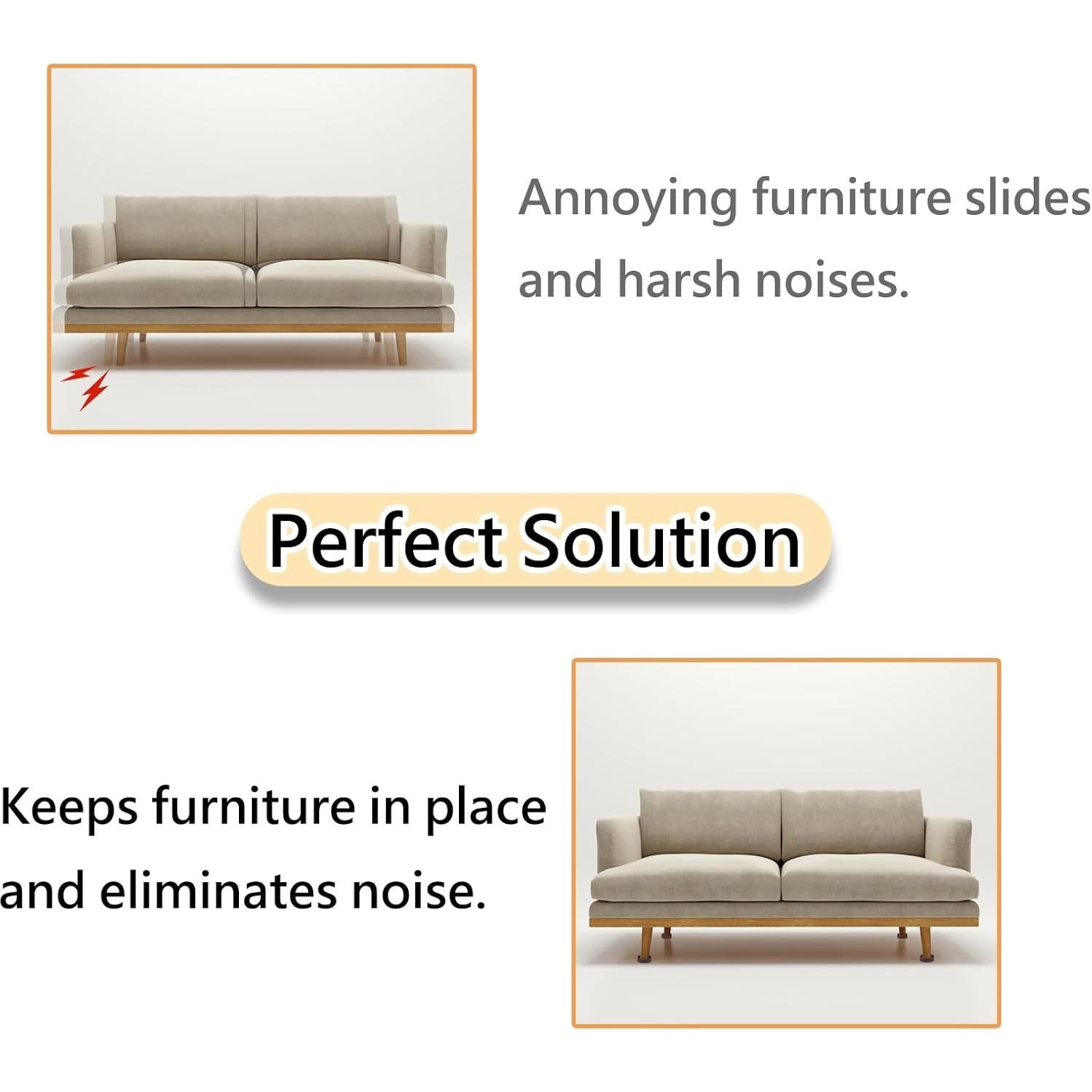 Cups de goma antideslizantes Jayen 4 Pcs 8.89 cm Marrón