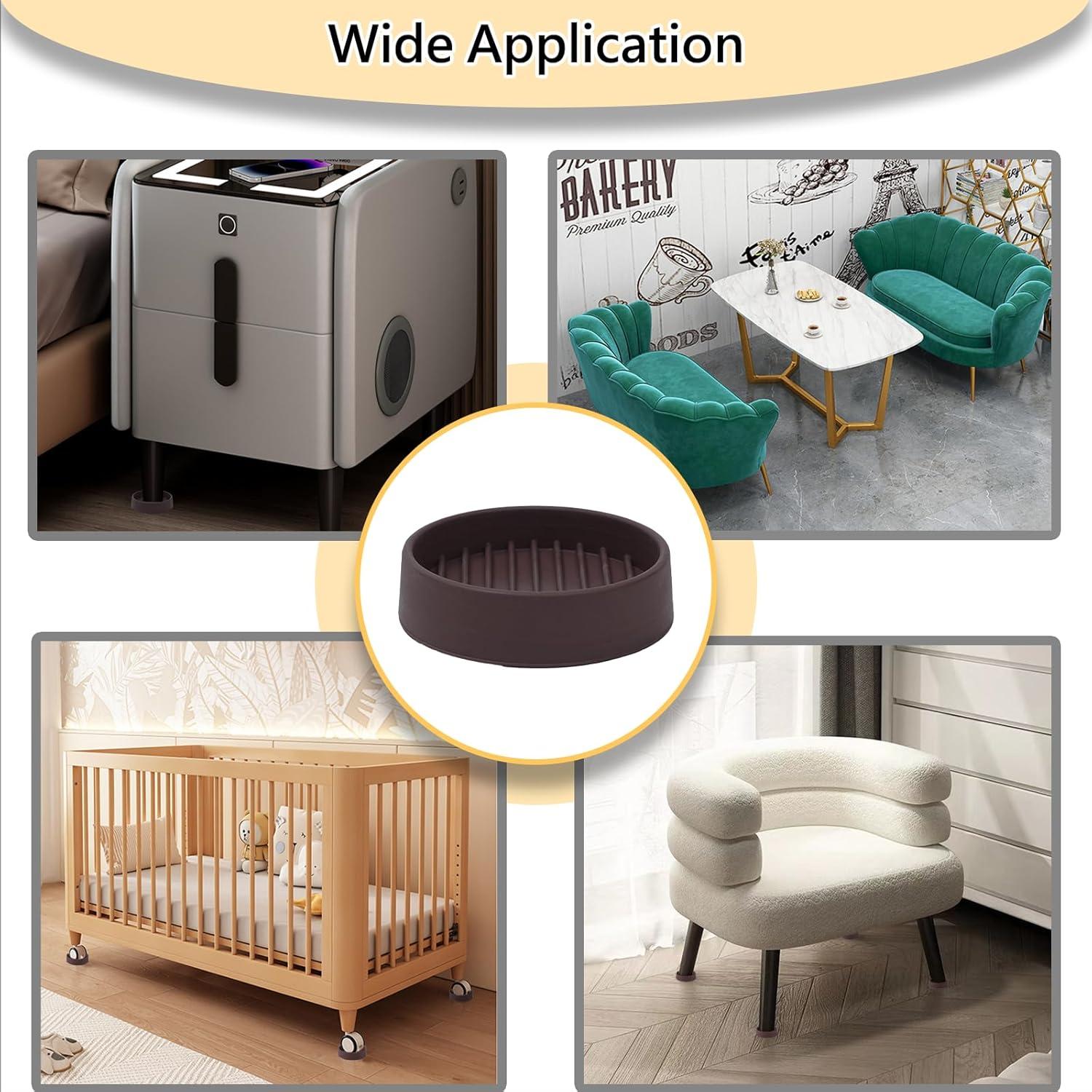 Cups de goma antideslizantes Jayen 4 Pcs 8.89 cm Marrón