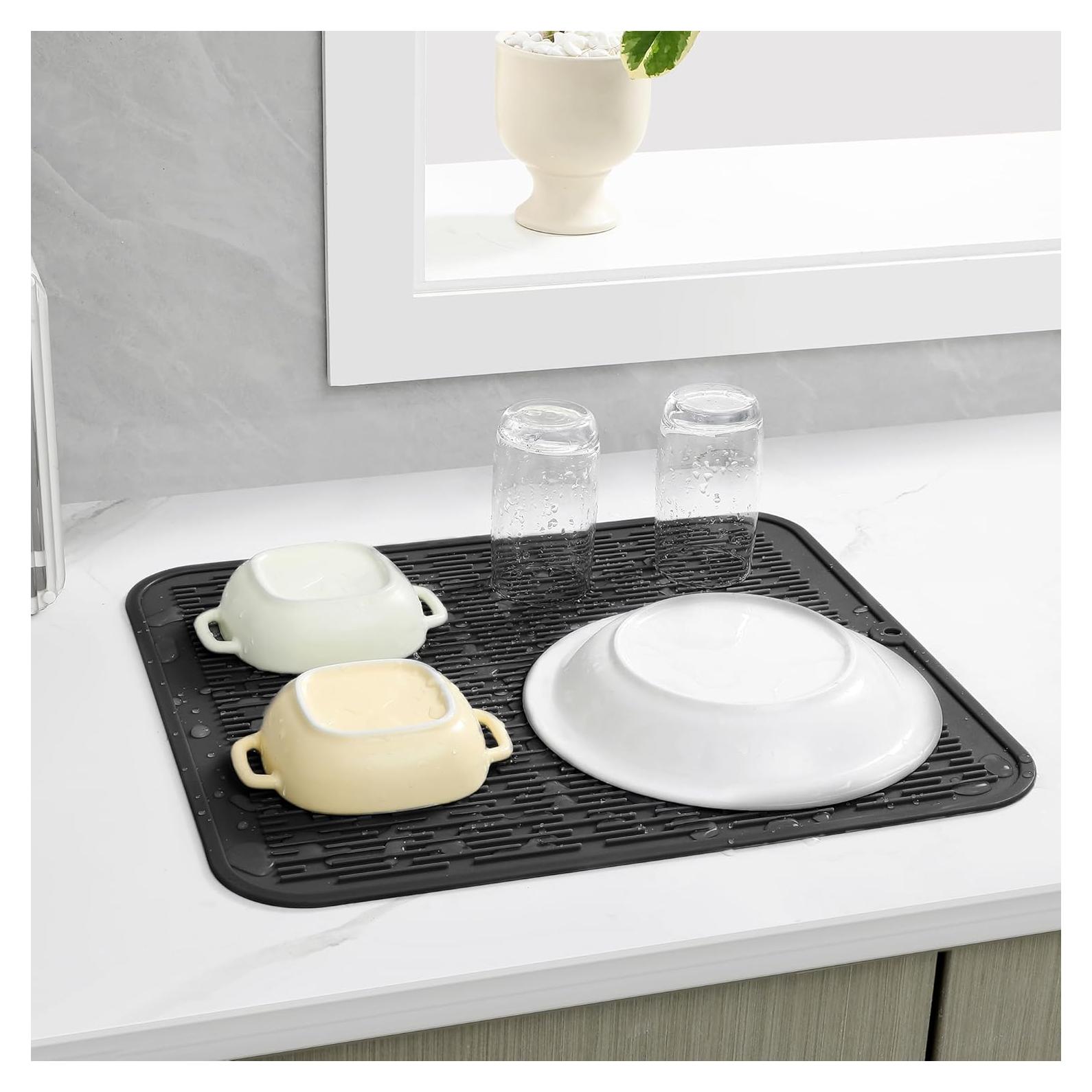 Alfombrilla de Secado de Platos Silicona ALDADL 45.72x40.64cm