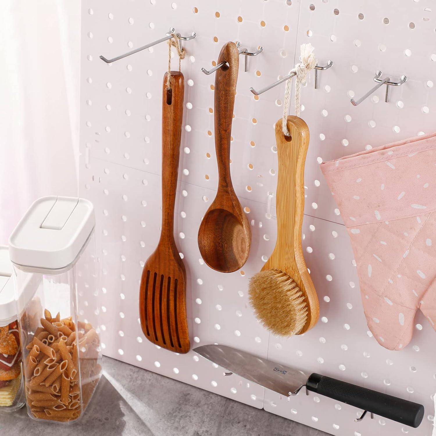 Ganchos de Acero Inoxidable Hicarer 200 Pcs para Tablero de Clavos