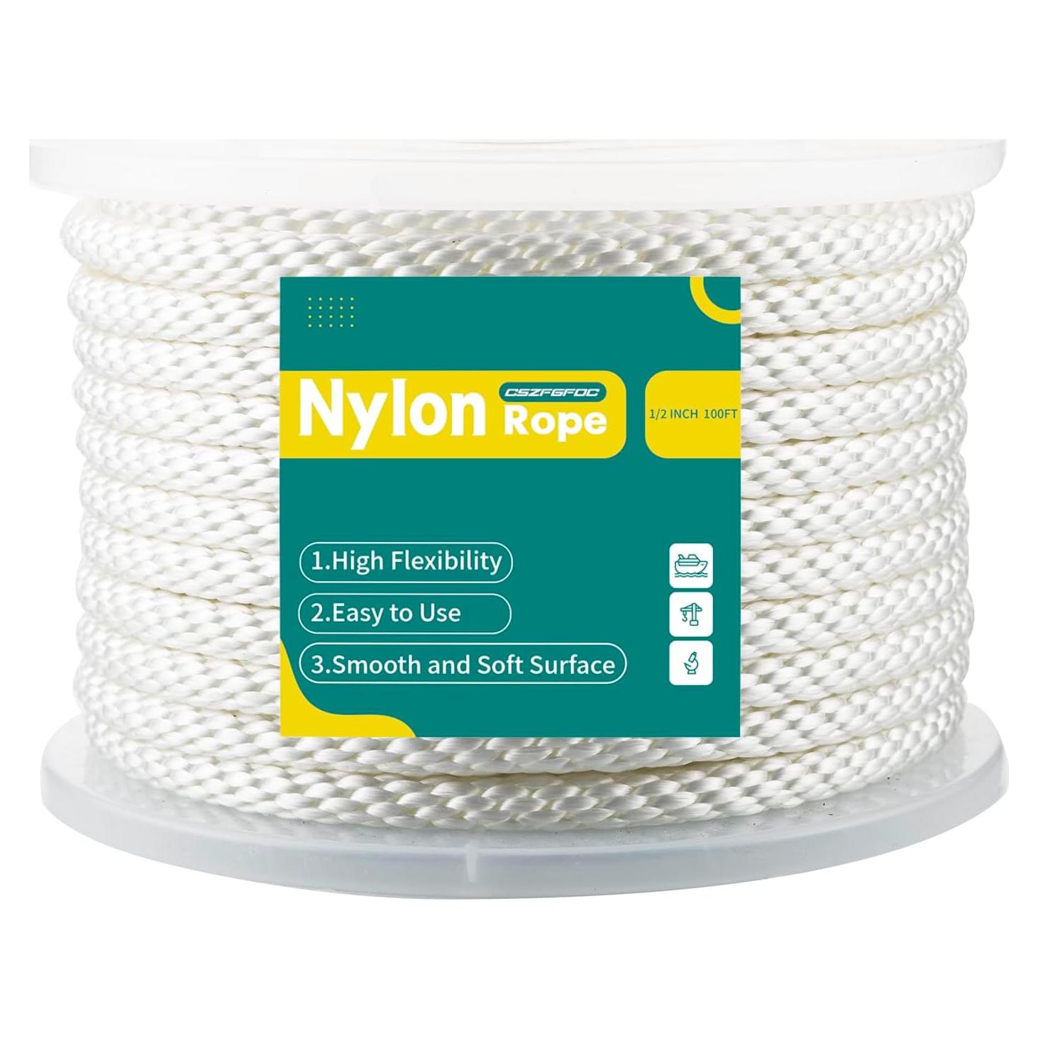 Cuerda de Nylon Trenzada 30.48m CSZFGFDC Resistente UV