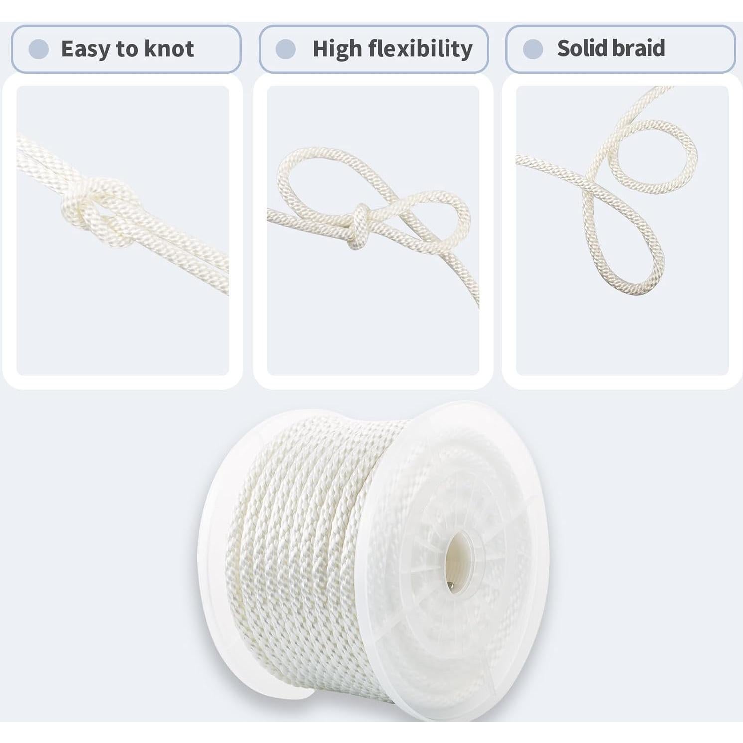 Cuerda de Nylon Trenzada 30.48m CSZFGFDC Resistente UV