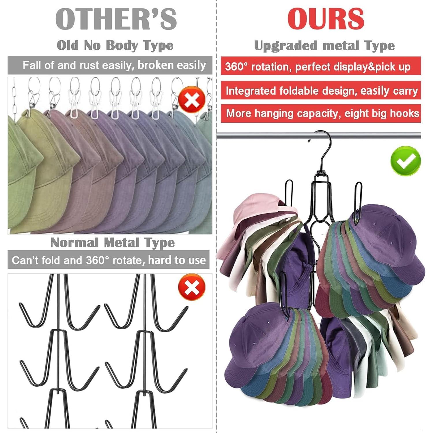 Perchero para Sombreros NAKBINX Negro Colapsable 2 Piezas