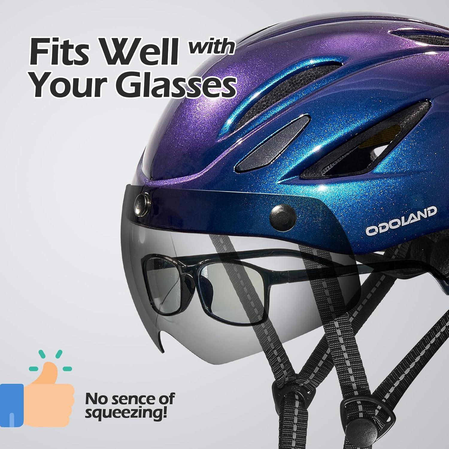 Casco de Bicicleta Odoland SP0916NL Ajustable 54-62 cm Azul