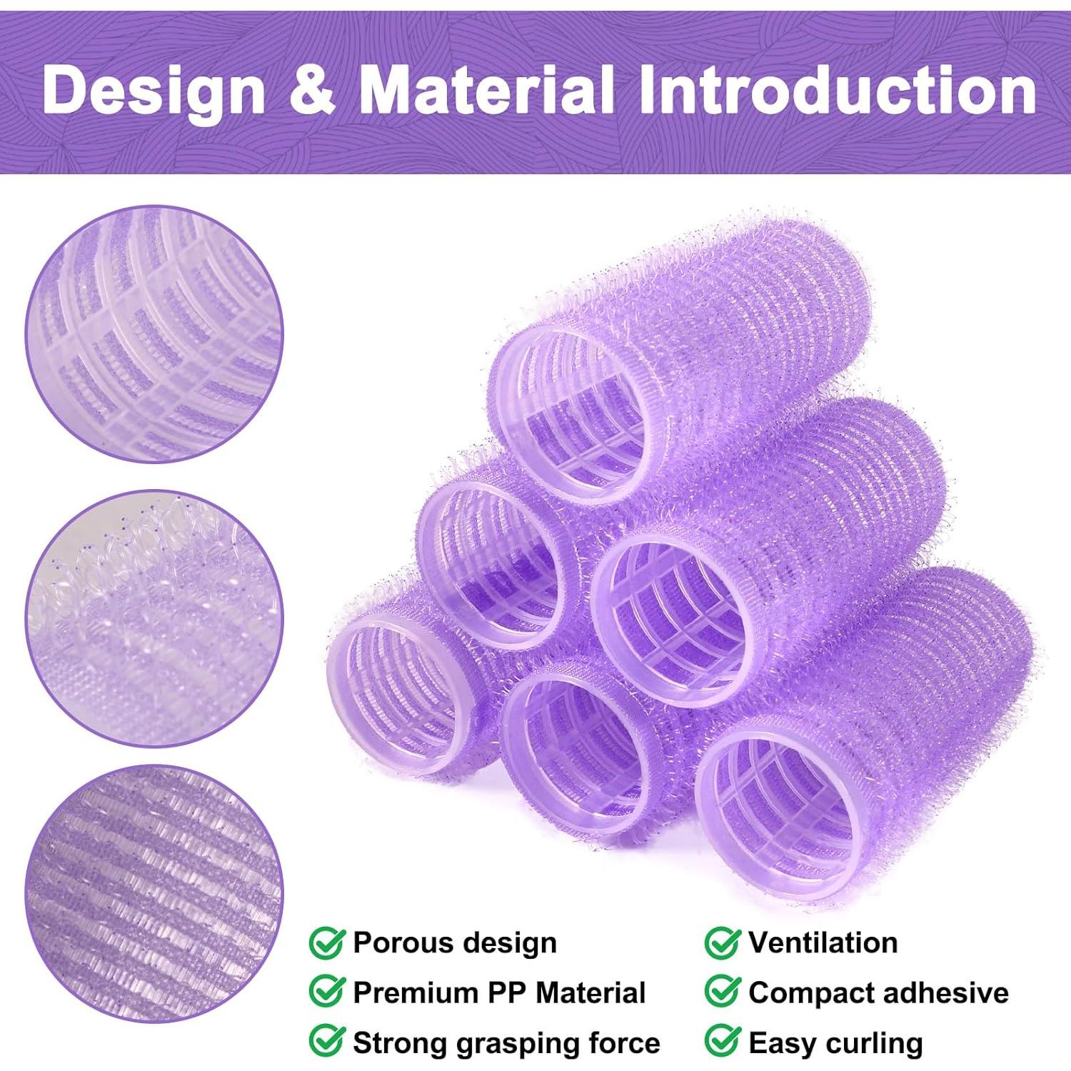 Juego de 12 Rulos de Autoagarre PIKBIU 2.5cm para Cabello