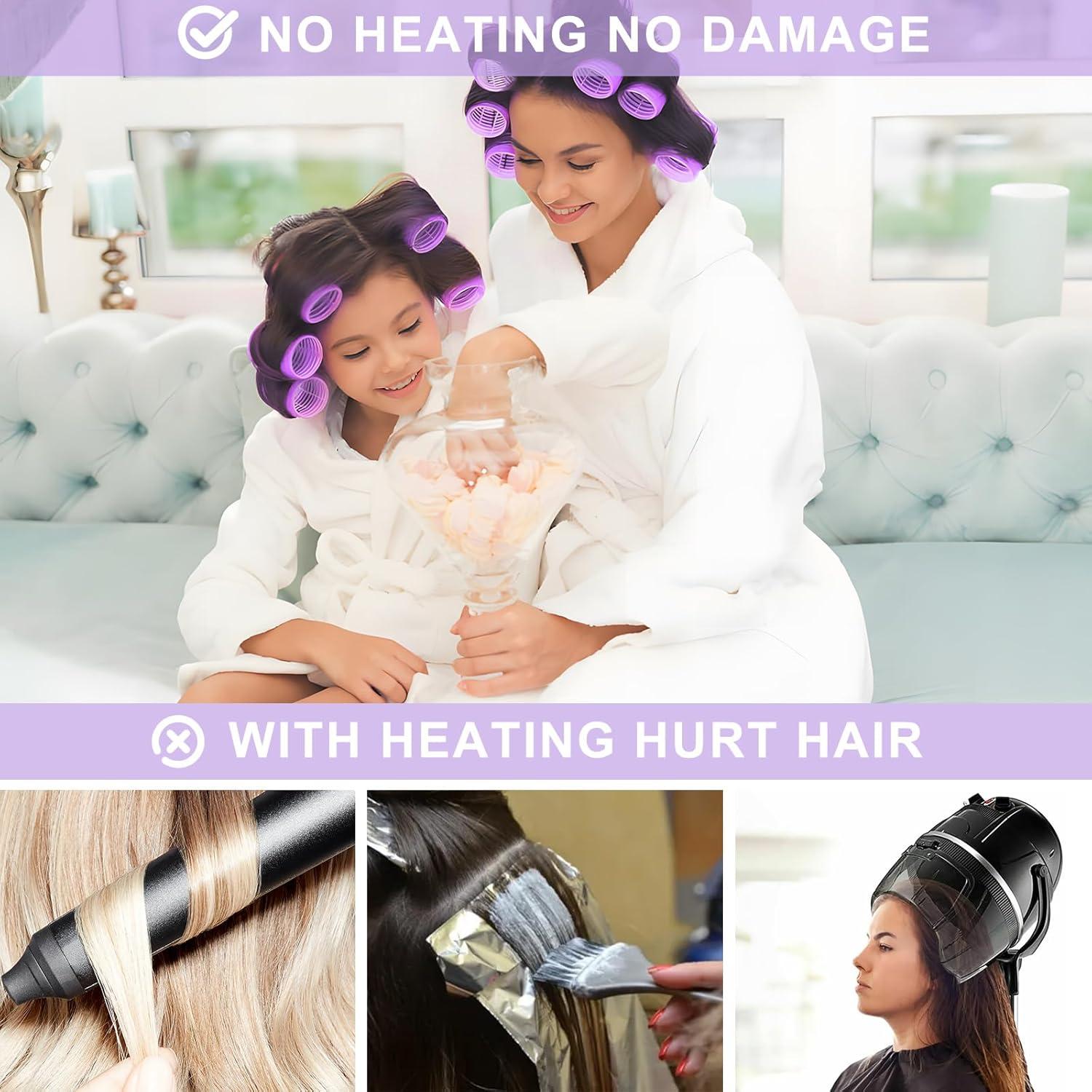 Juego de 12 Rulos de Autoagarre PIKBIU 2.5cm para Cabello