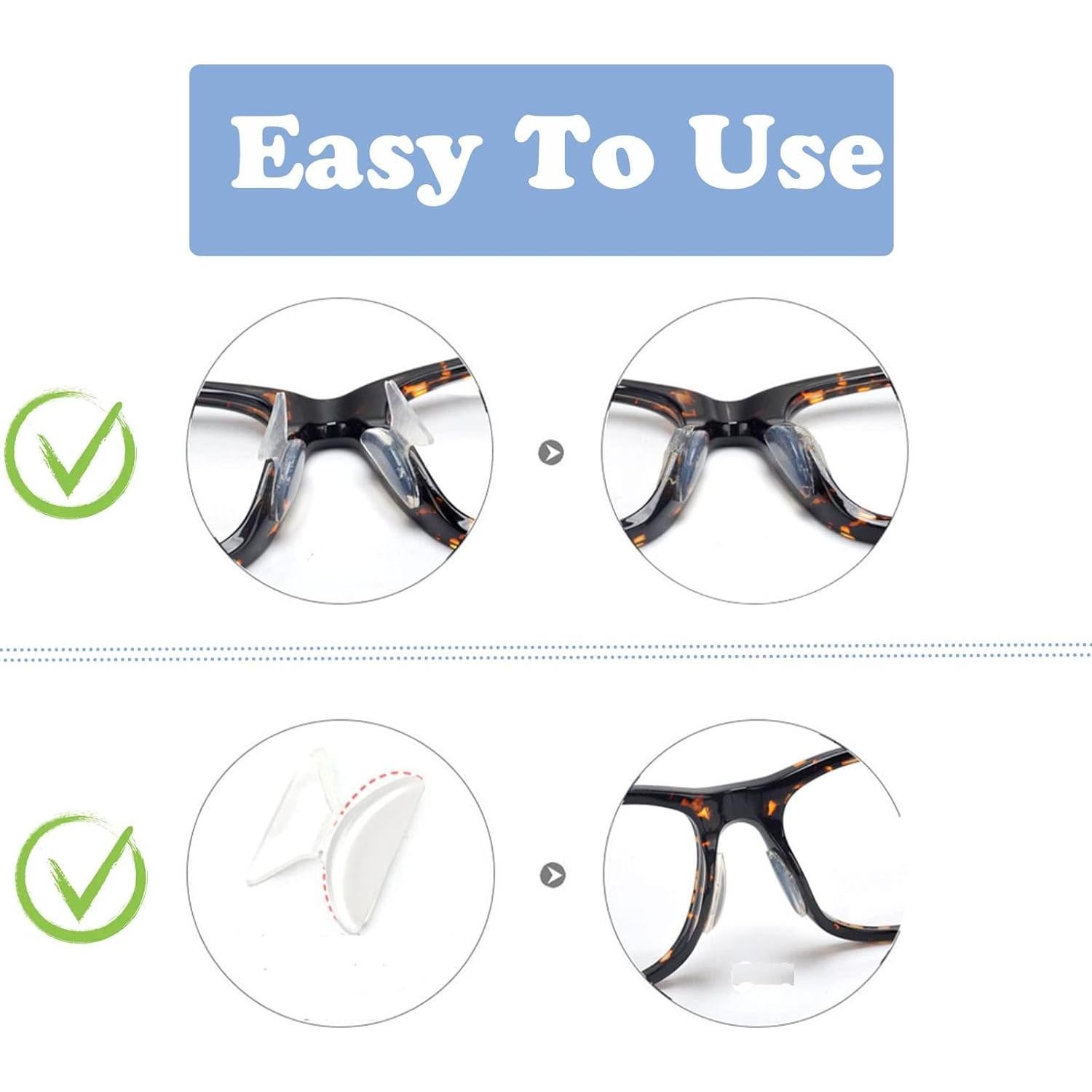 Almohadillas de nariz de silicona UPIONIC 10 pares transparentes