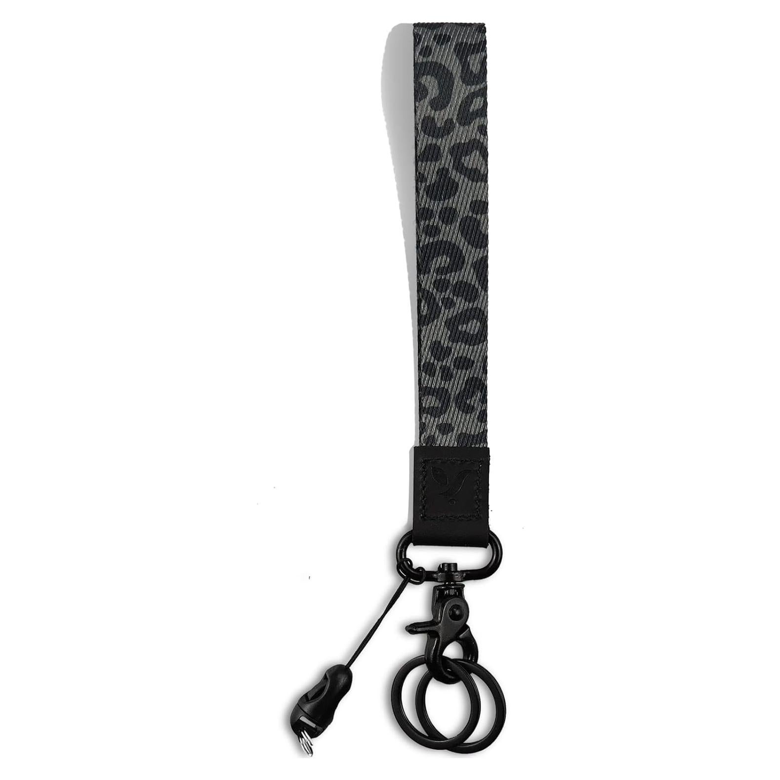 Lanyard de Muñeca Yiflin Leopardo Negro para Llaves y ID