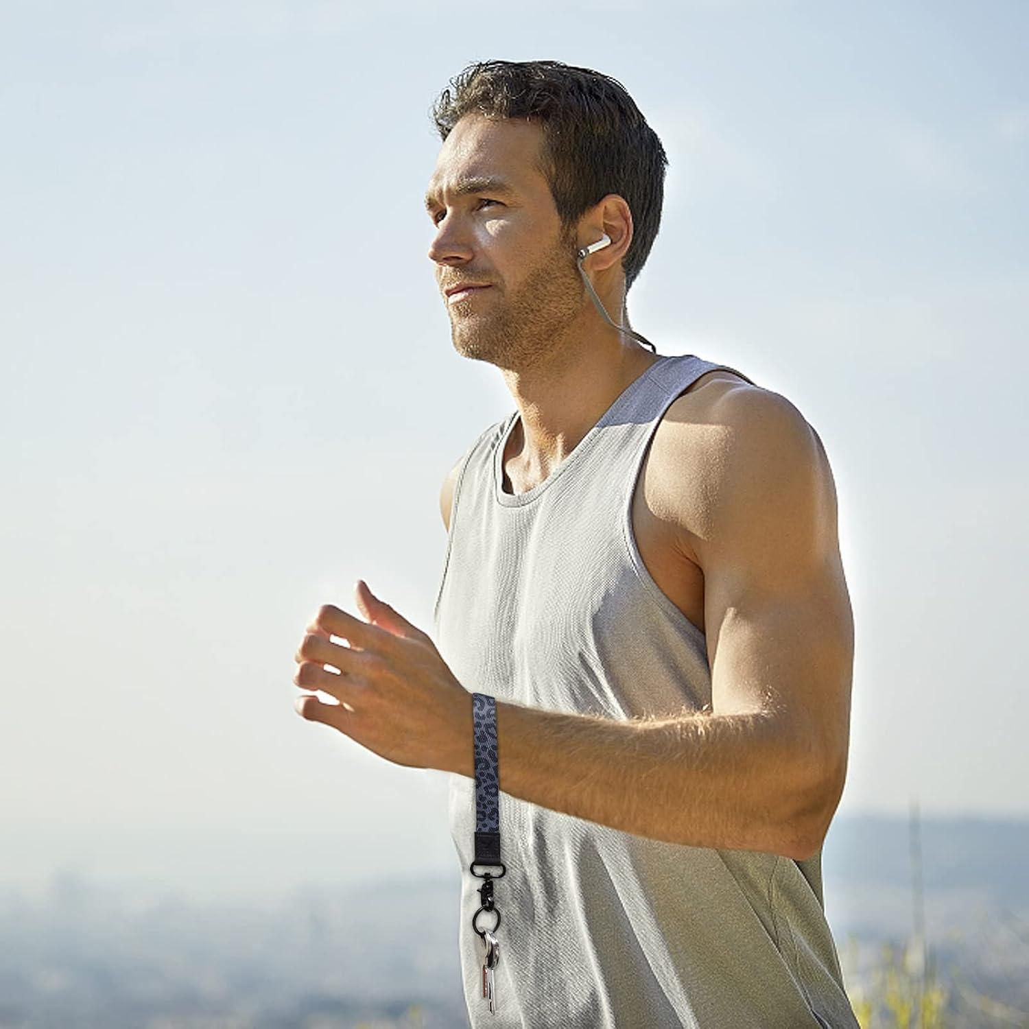 Lanyard de Muñeca Yiflin Leopardo Negro para Llaves y ID