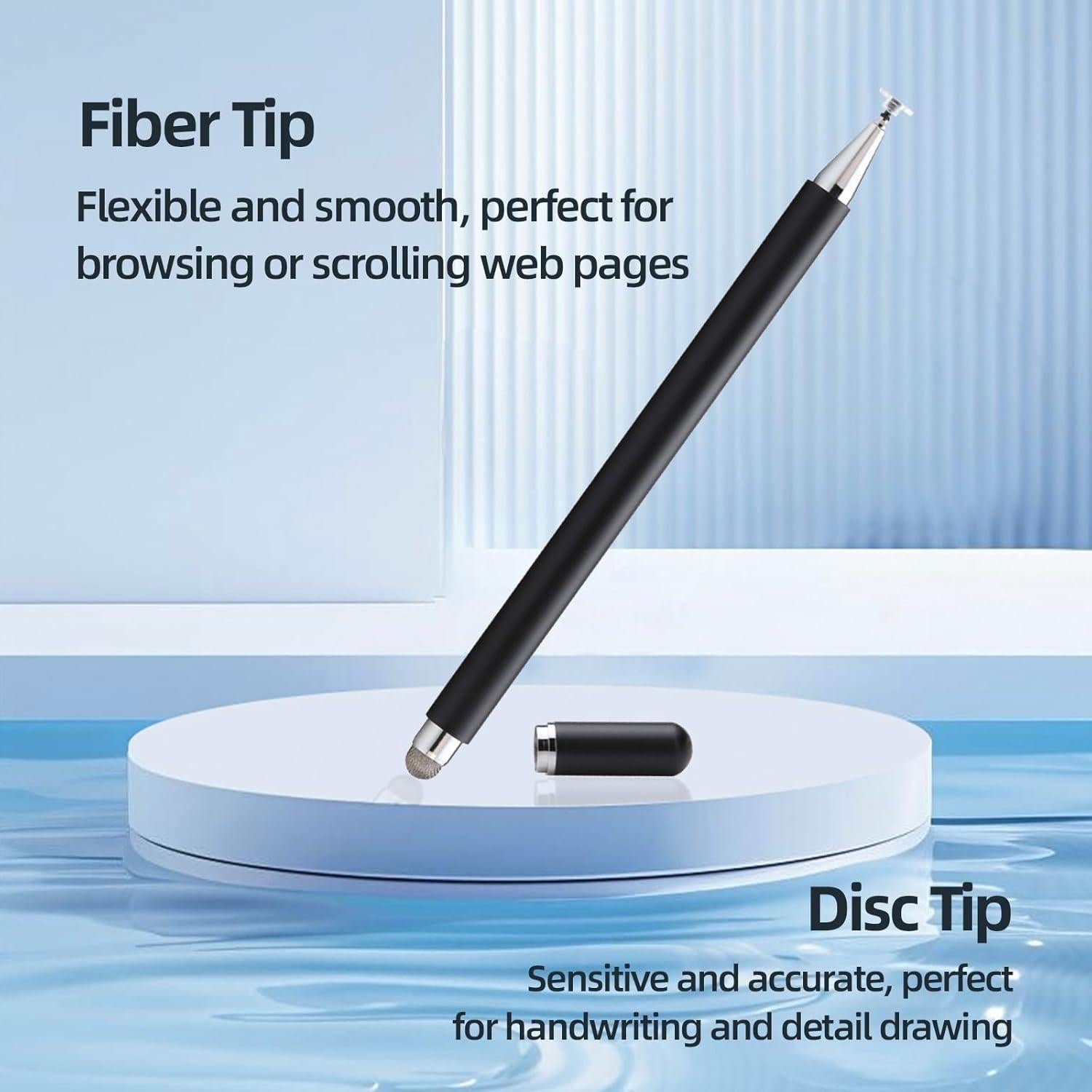 Lápiz Stylus 2 en 1 MXCOIRTP para Pantallas Táctiles Negro