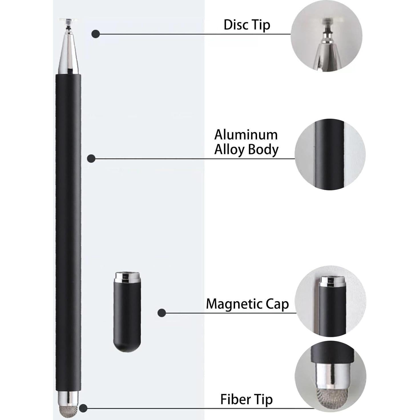 Lápiz Stylus 2 en 1 MXCOIRTP para Pantallas Táctiles Negro