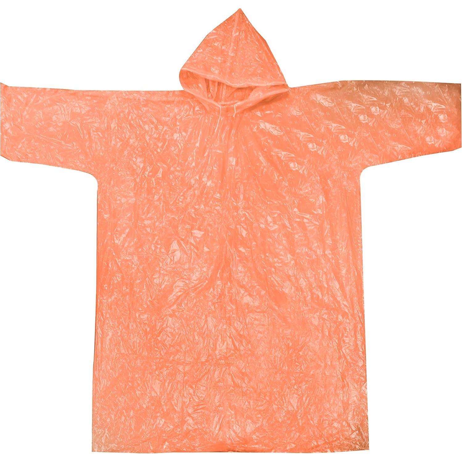 Poncho de Emergencia Naranja SE EP11A-OR5 con Mangas y Capucha - 5 Unidades