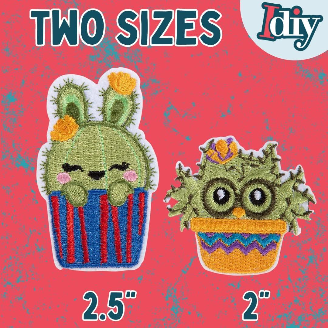Kit de Parches Kawaii SCS Direct - 24 Piezas Animales y Cactus