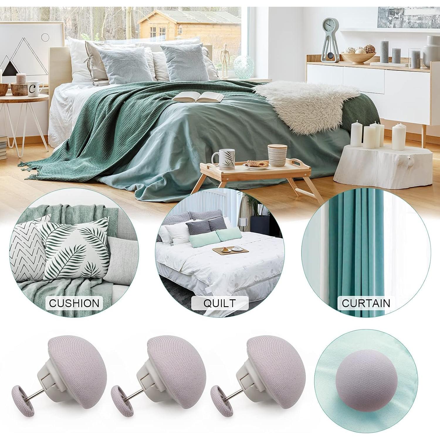 Clips para Edredón MQUPIN 16 Piezas - Sujetadores de Tela Gris