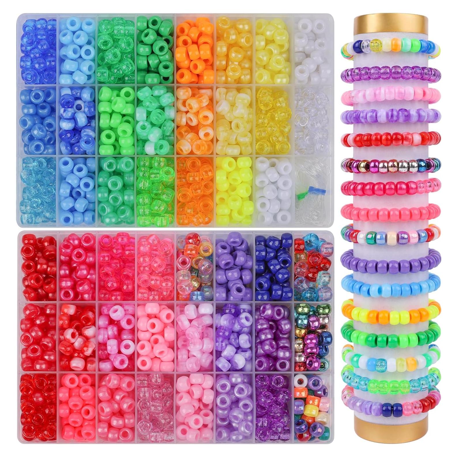 Kit de Cuentas de Pony XSEINO 2600 Piezas 9mm Multicolor