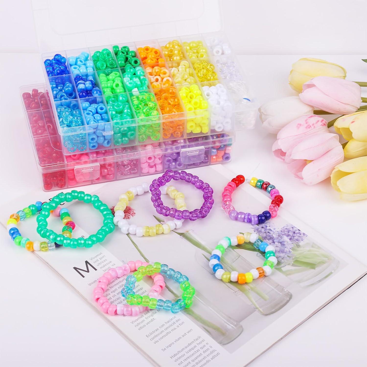 Kit de Cuentas de Pony XSEINO 2600 Piezas 9mm Multicolor