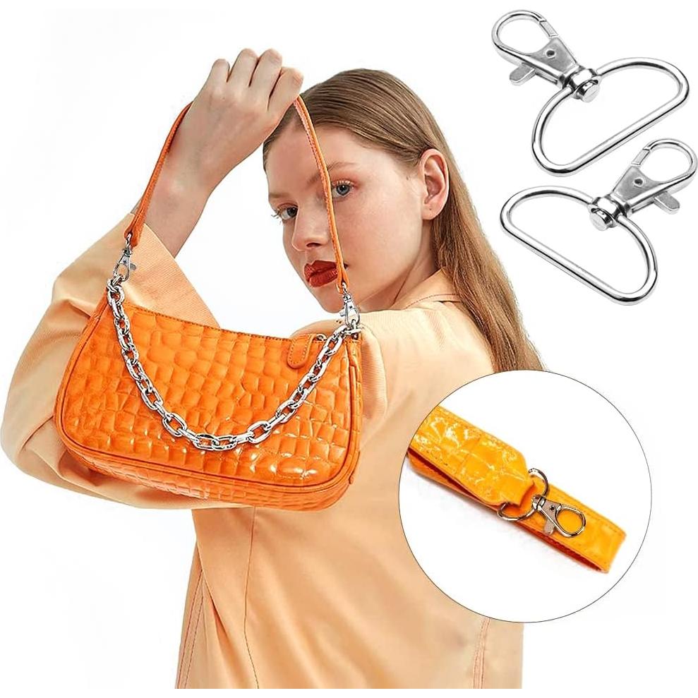 30 Ganchos Giratorios de Metal CooBigo para Lanyard 25mm