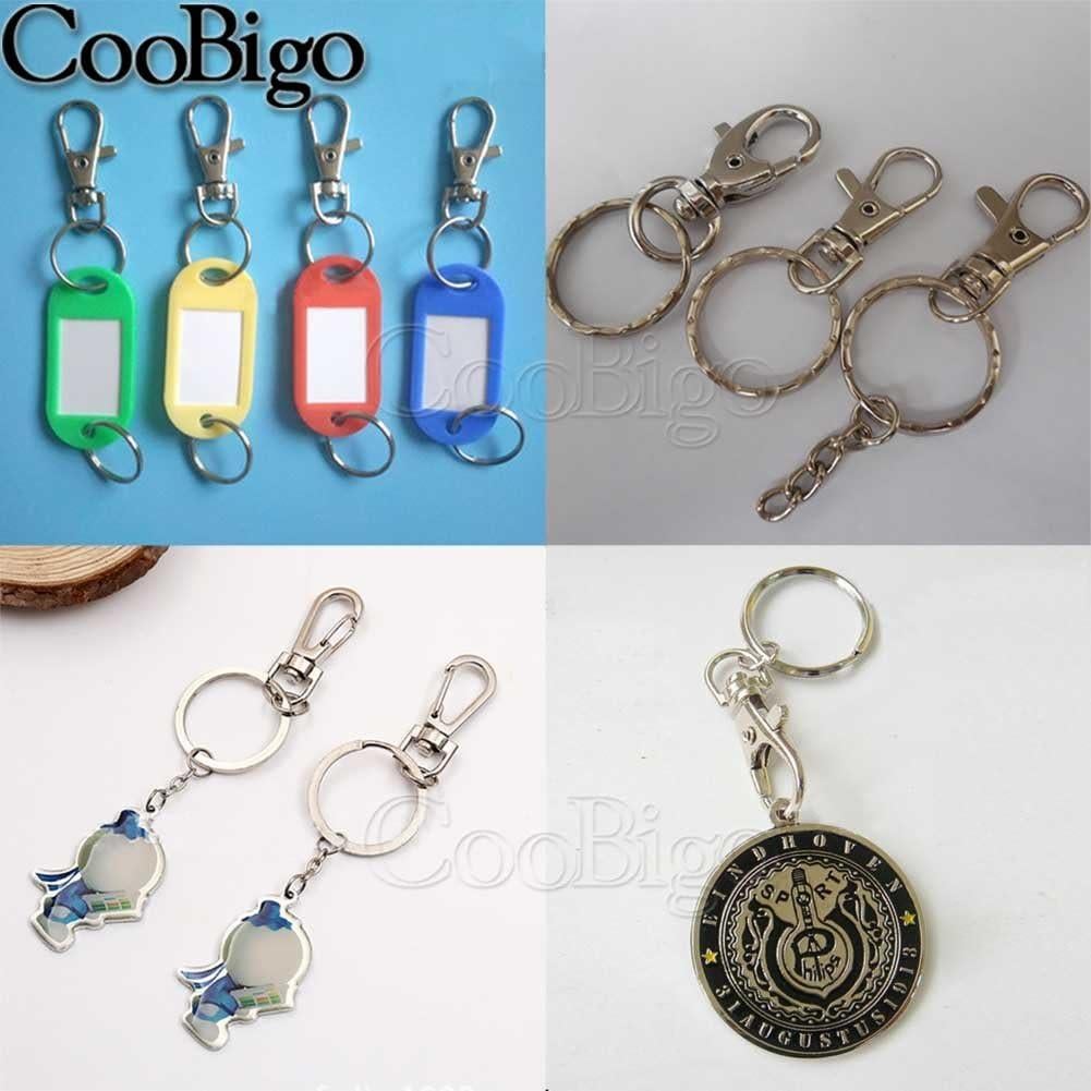 30 Ganchos Giratorios de Metal CooBigo para Lanyard 25mm