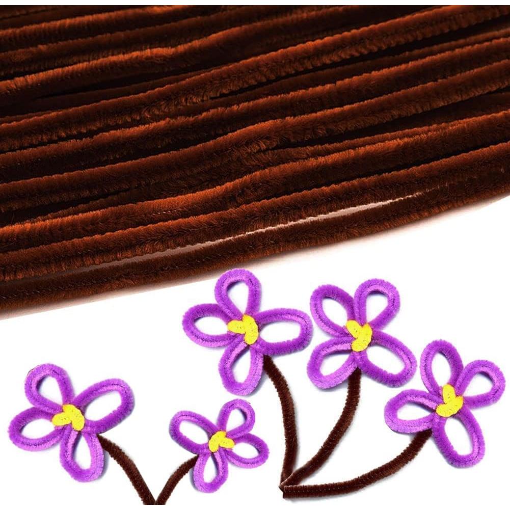 Juego de 300 limpiapipas marrones tppyony para manualidades