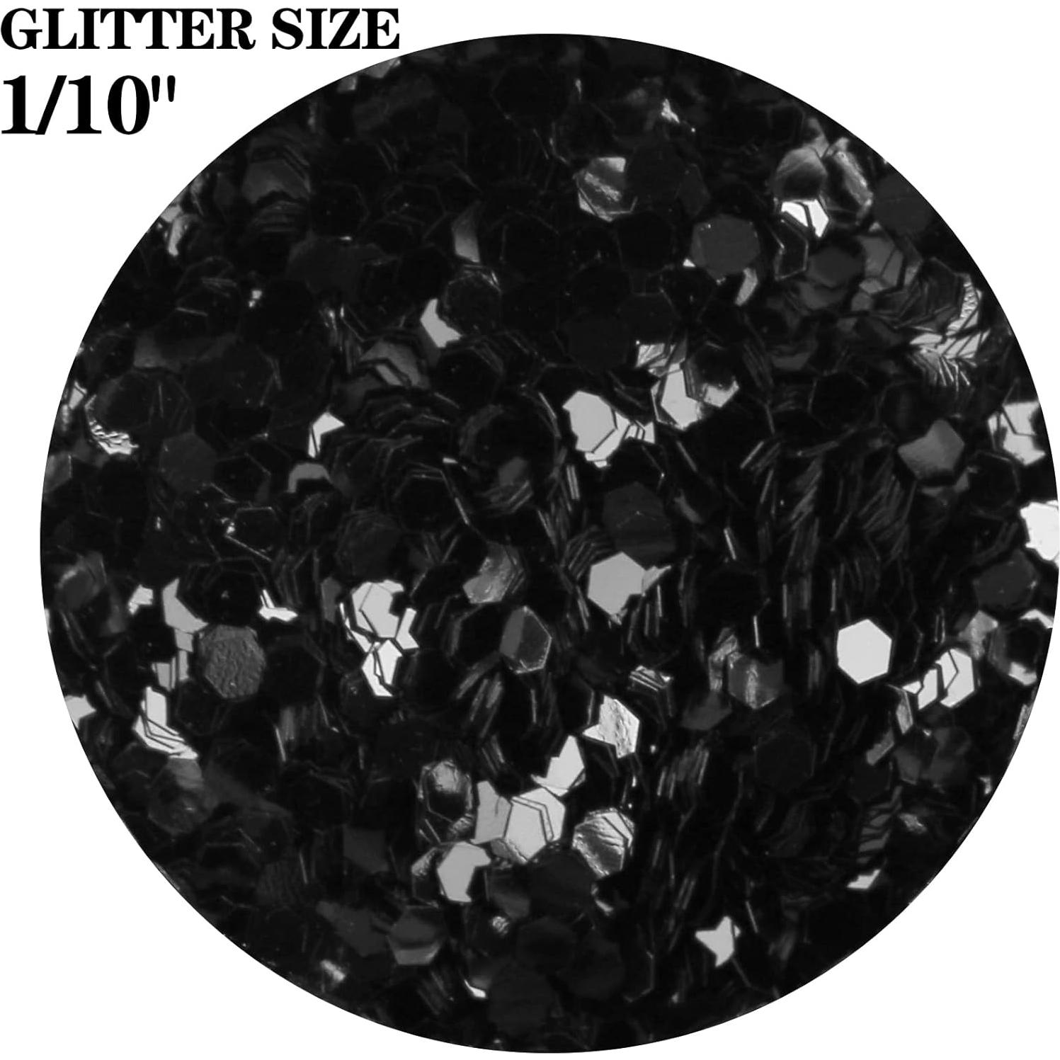 Glitter Chunky Negro TORC 113g para Manualidades y Maquillaje