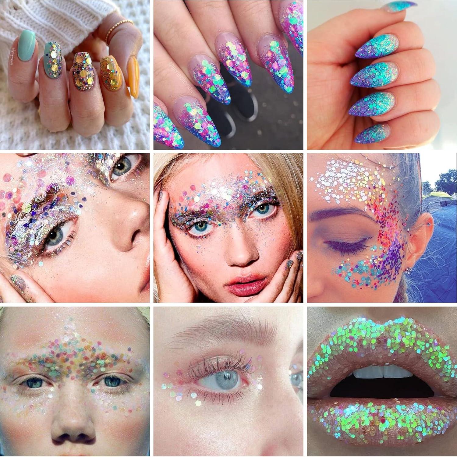 Glitter Chunky Negro TORC 113g para Manualidades y Maquillaje