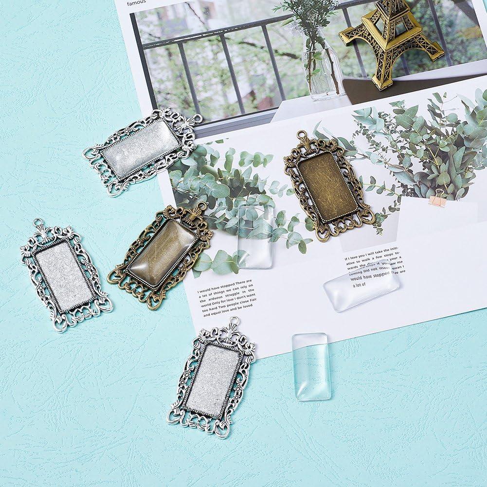 KISSITTY 10pcs Bandejas Colgantes Plata Antigua y Bronce
