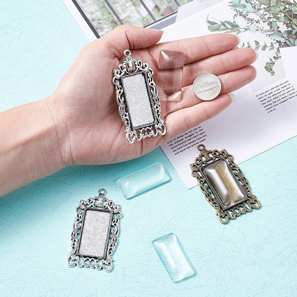 KISSITTY 10pcs Bandejas Colgantes Plata Antigua y Bronce