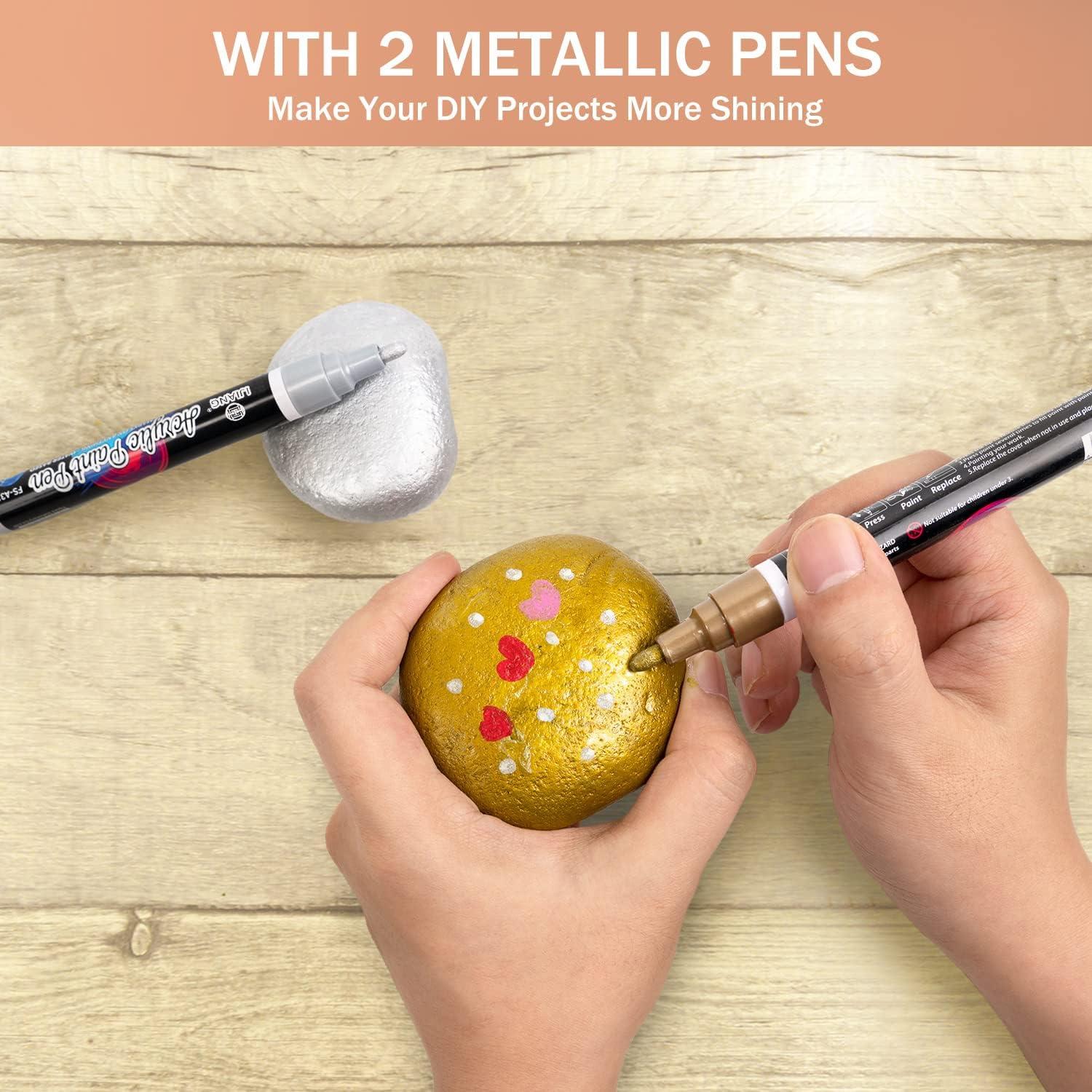 Marcadores de Pintura Acrílica IJIANG - 12 Colores Ecológicos