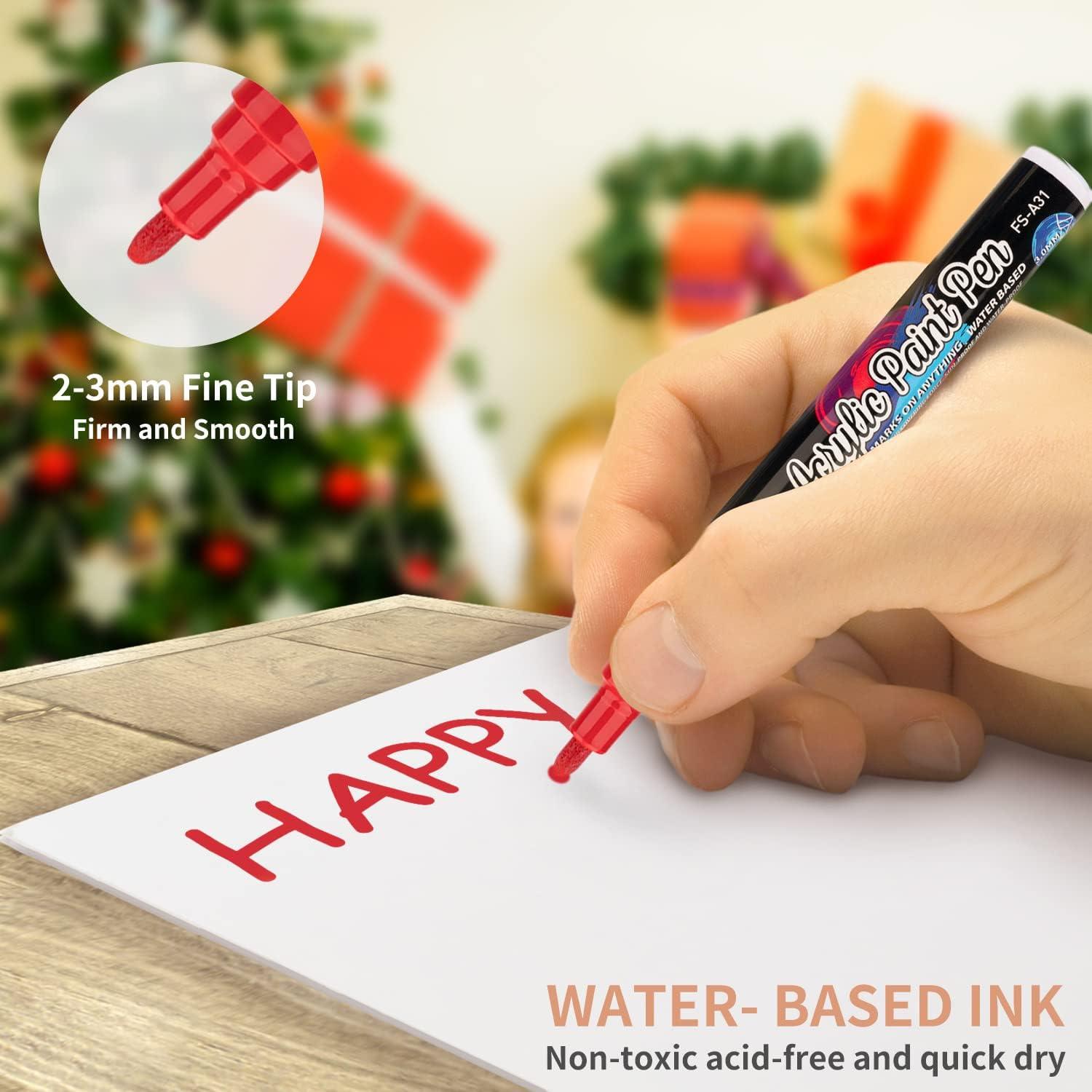 Marcadores de Pintura Acrílica IJIANG - 12 Colores Ecológicos