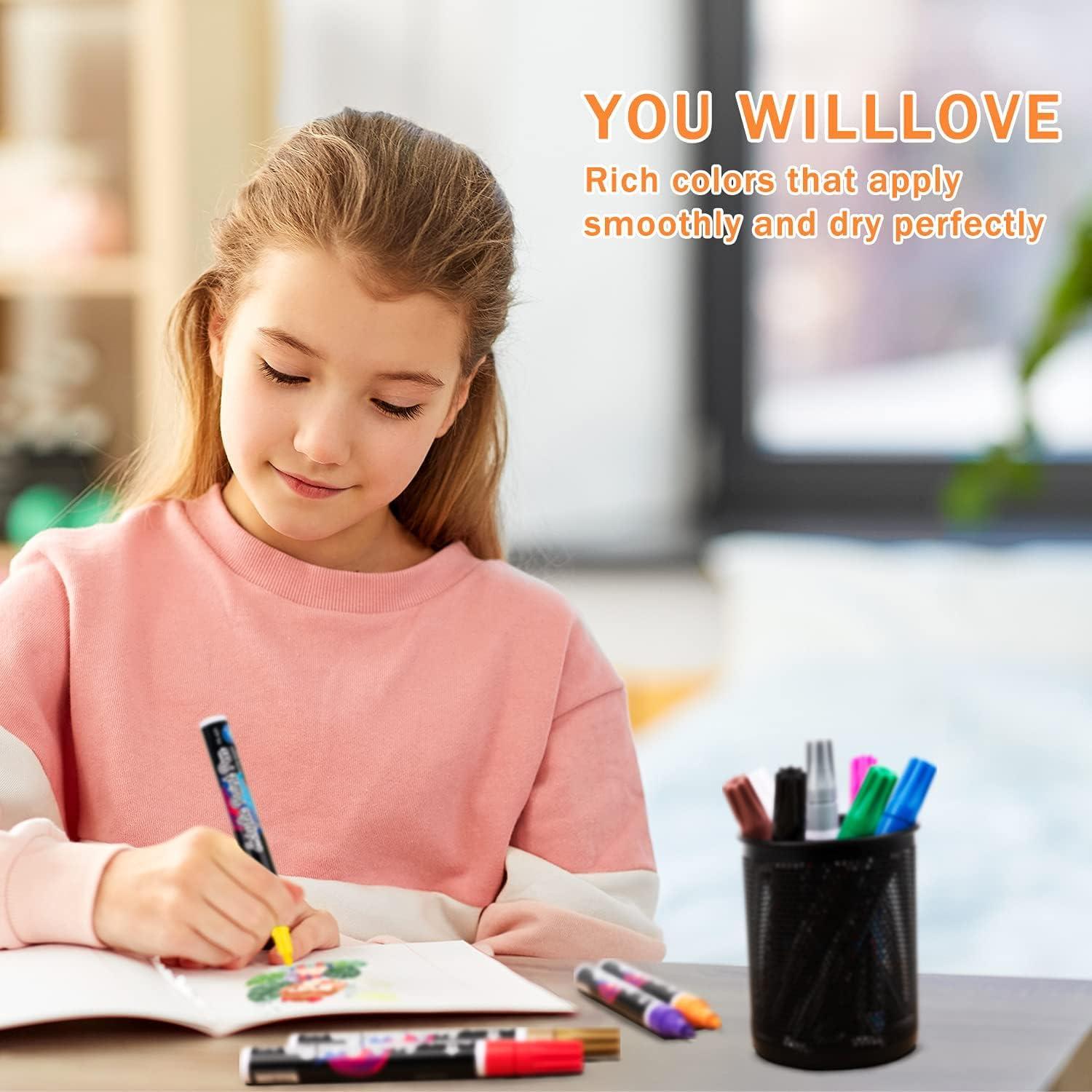 Marcadores de Pintura Acrílica IJIANG - 12 Colores Ecológicos