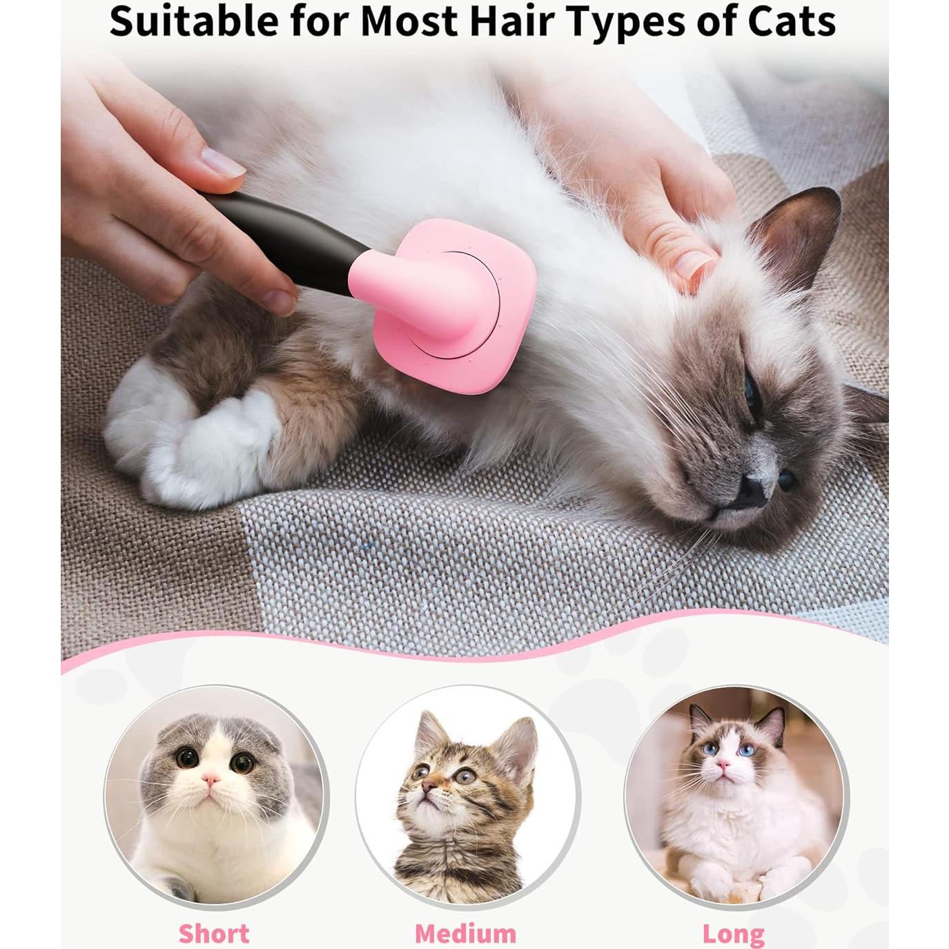 Cepillo Deshedding para Perros y Gatos Glendan Rosa 20.9x13cm