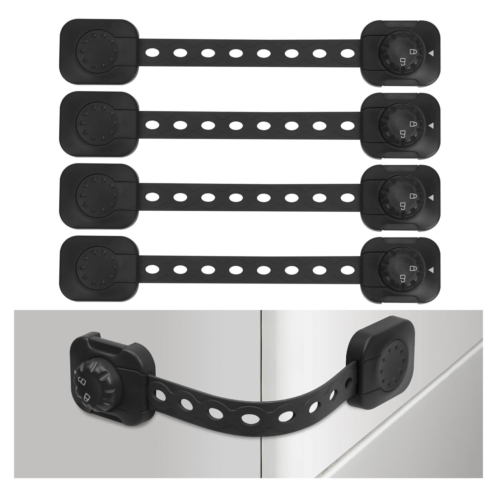 Cierres de Seguridad Ajustables Songaa 4 Paquete - Negro