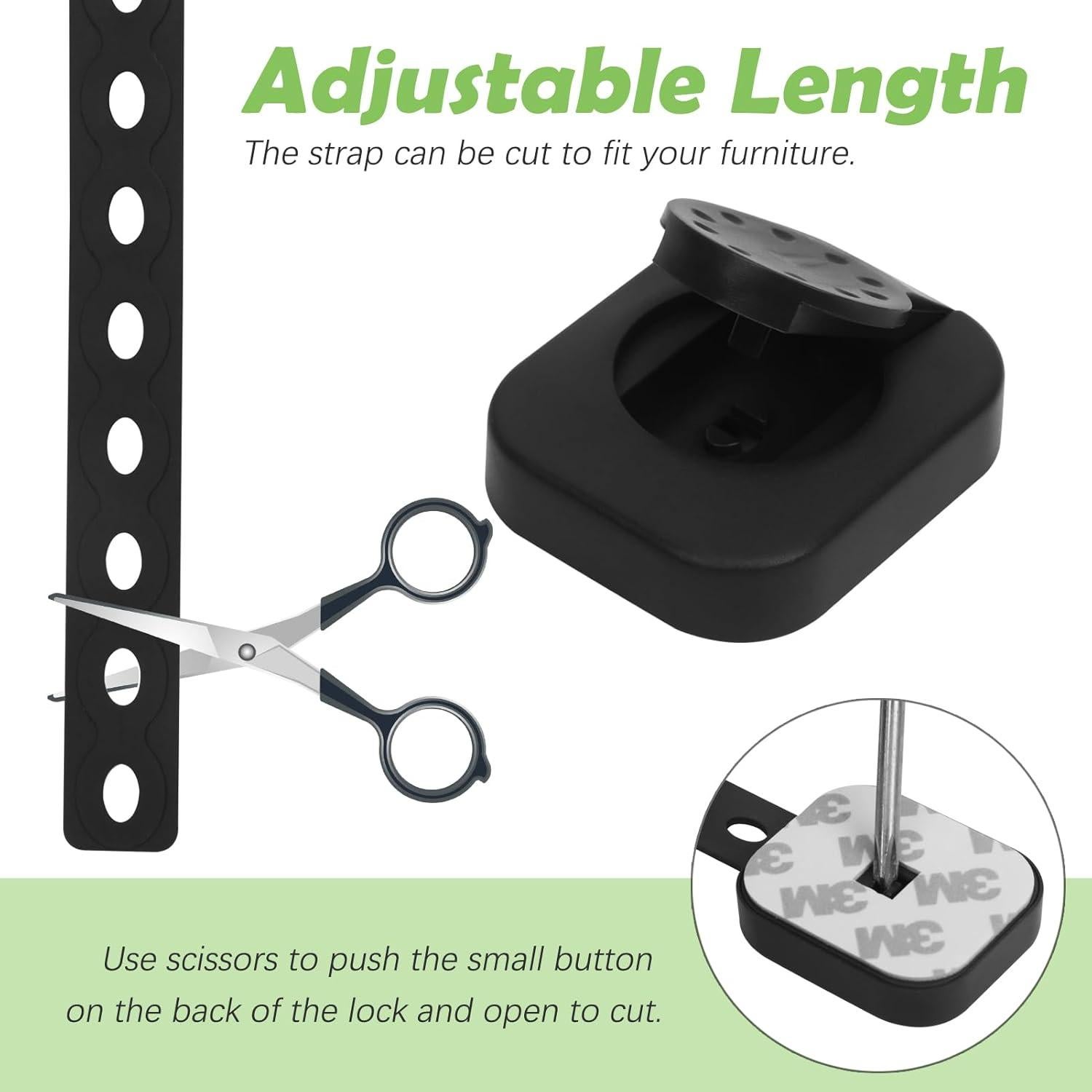 Cierres de Seguridad Ajustables Songaa 4 Paquete - Negro