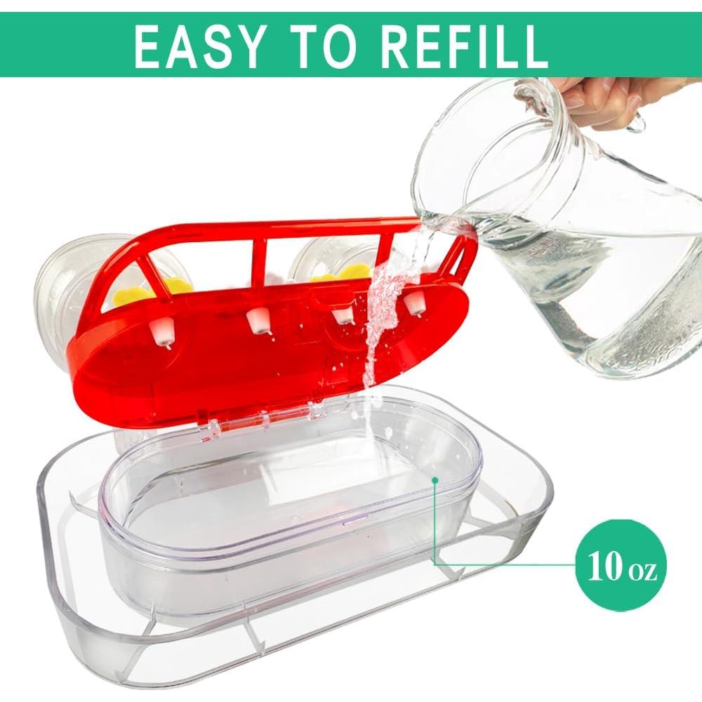 2 Alimentadores de Colibrí de Ventana WLLKOO 0.28L con Ventosas