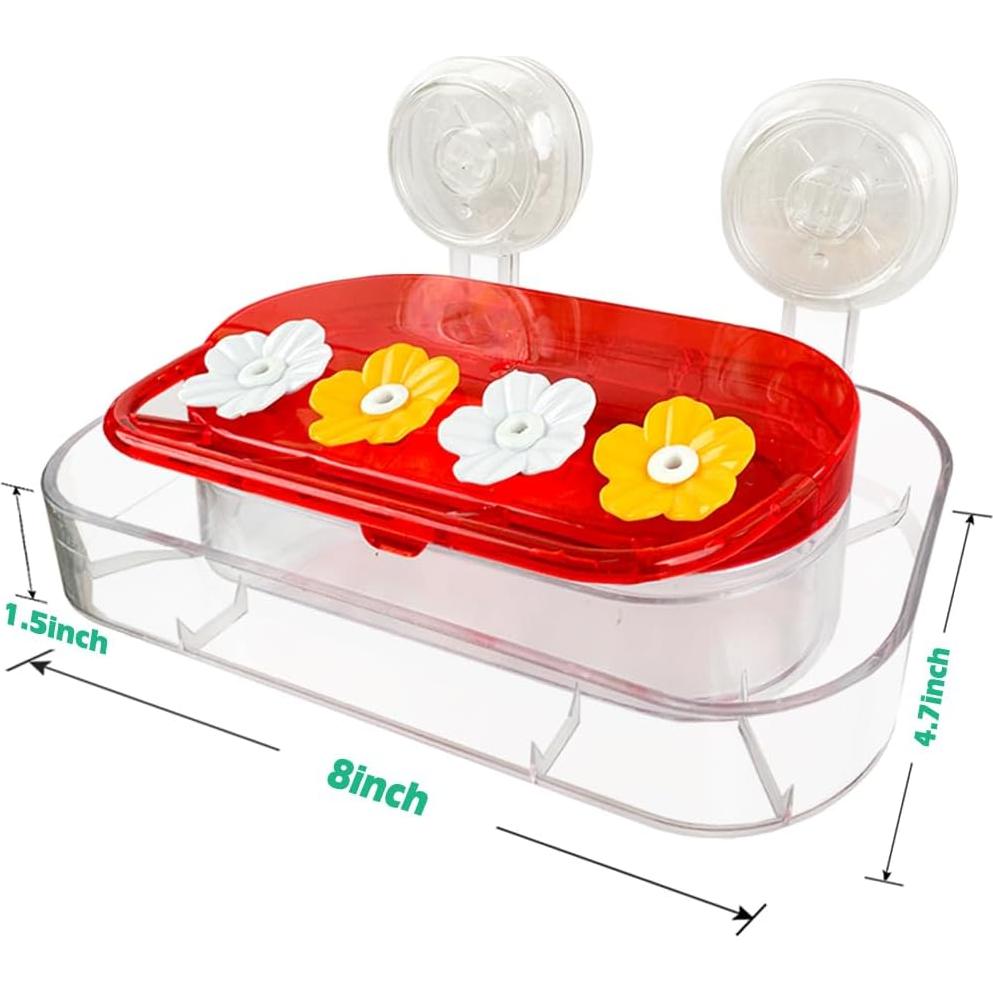 2 Alimentadores de Colibrí de Ventana WLLKOO 0.28L con Ventosas