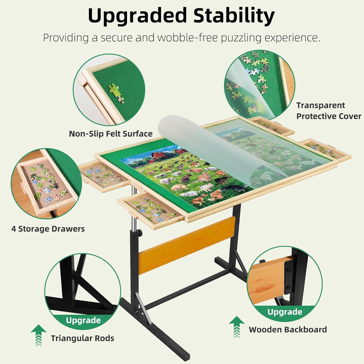 Mesa de Rompecabezas ALL4JIG 1500 Piezas Ajustable con Cajones