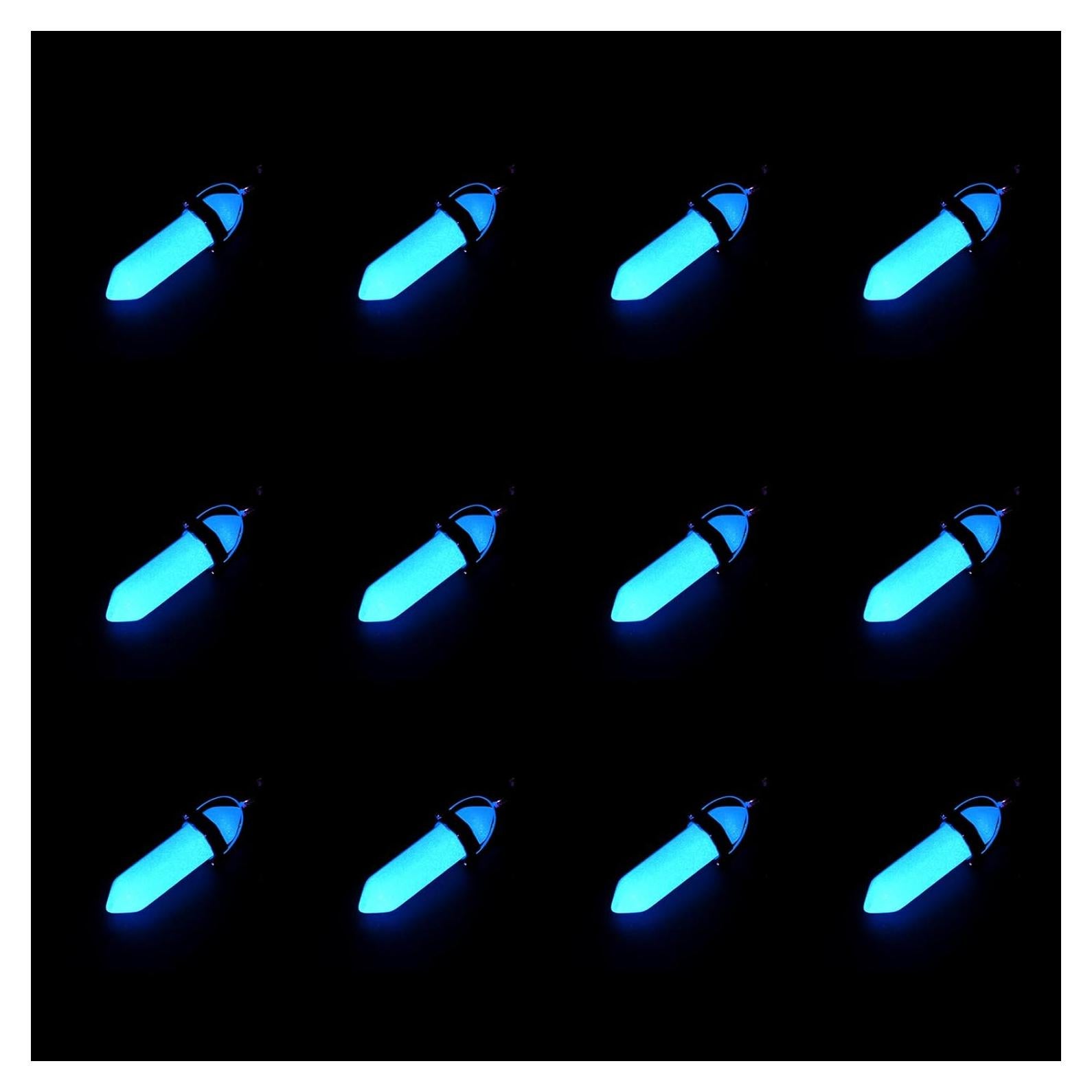 12 Colgantes de Gemas Brillantes Azules Asingeloo para Joyería