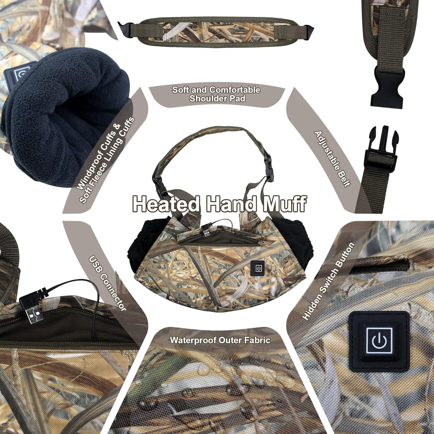 Muff de Mano Calentado MDSTOP Camo Recargable 3 Modos