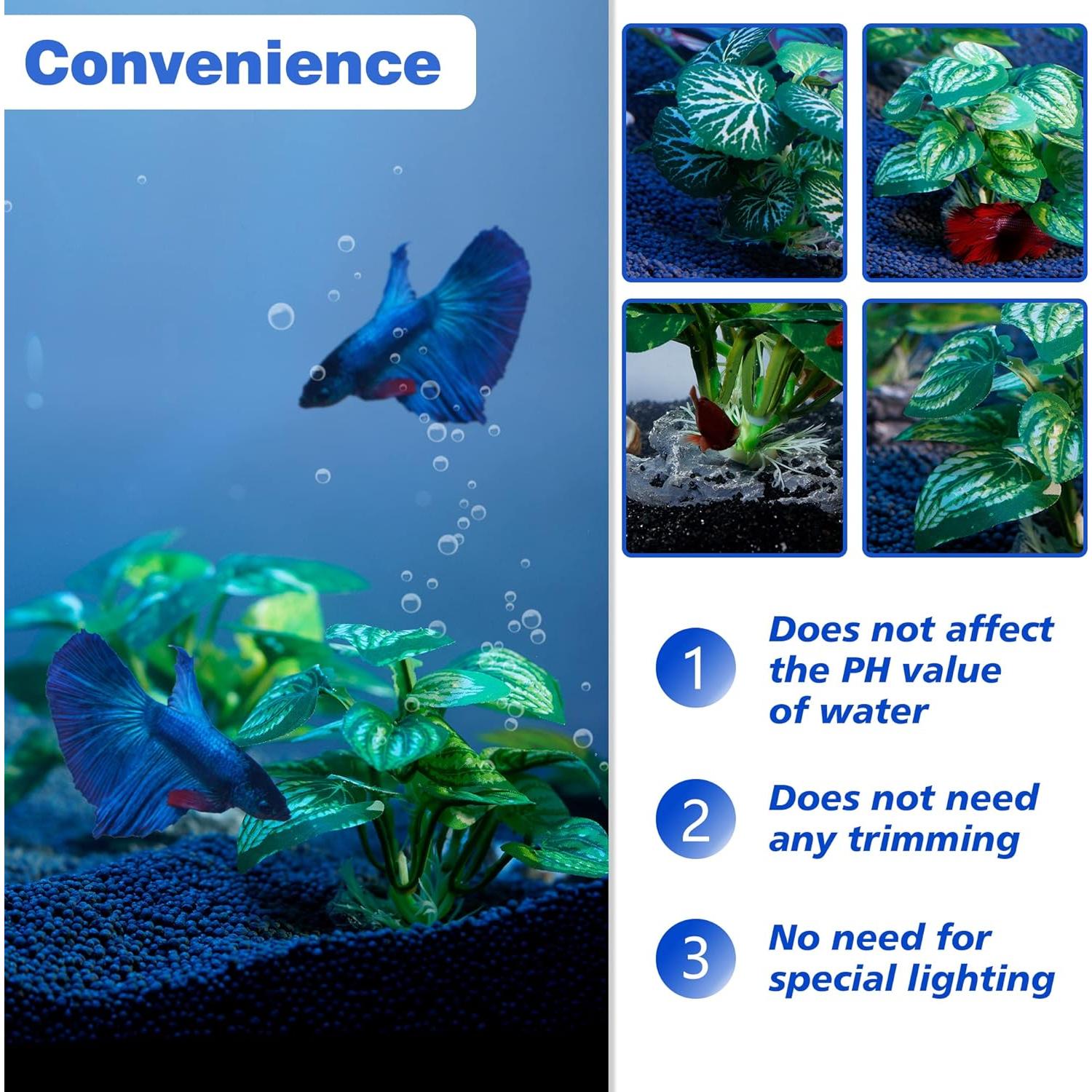 Plantas de Acuario Artificiales Ameliade 3 PCS Ecológicas