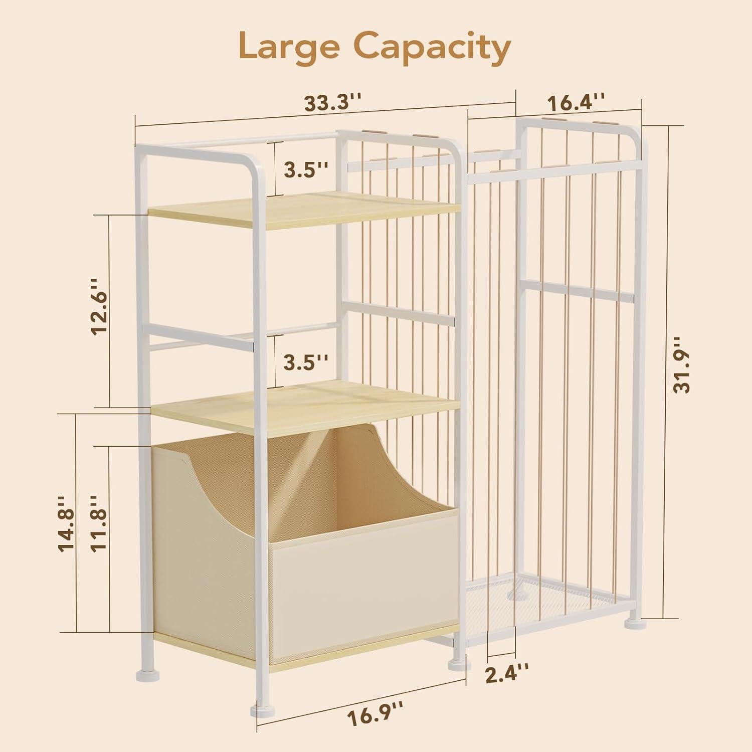 Estantería Organizador de Juguetes BBLIKE Beige 2 Niveles 84.8x81.0 cm
