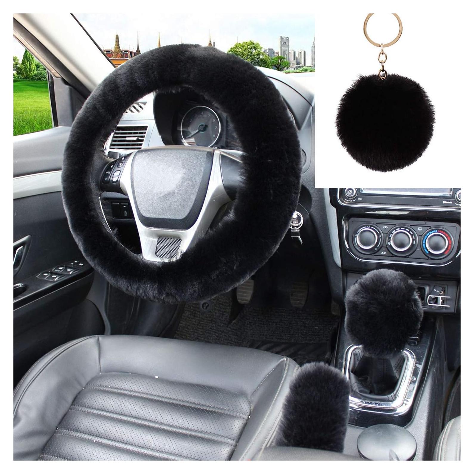 Set de 4 Fundas de Volante Esponjosas WenMei - Negro