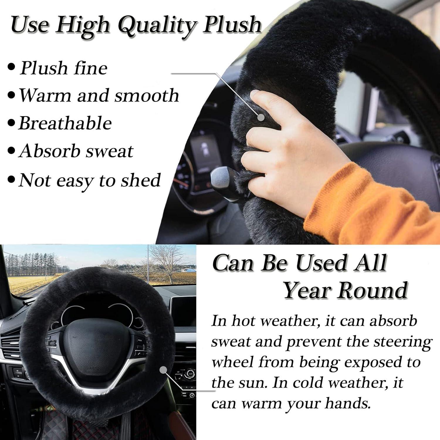 Set de 4 Fundas de Volante Esponjosas WenMei - Negro