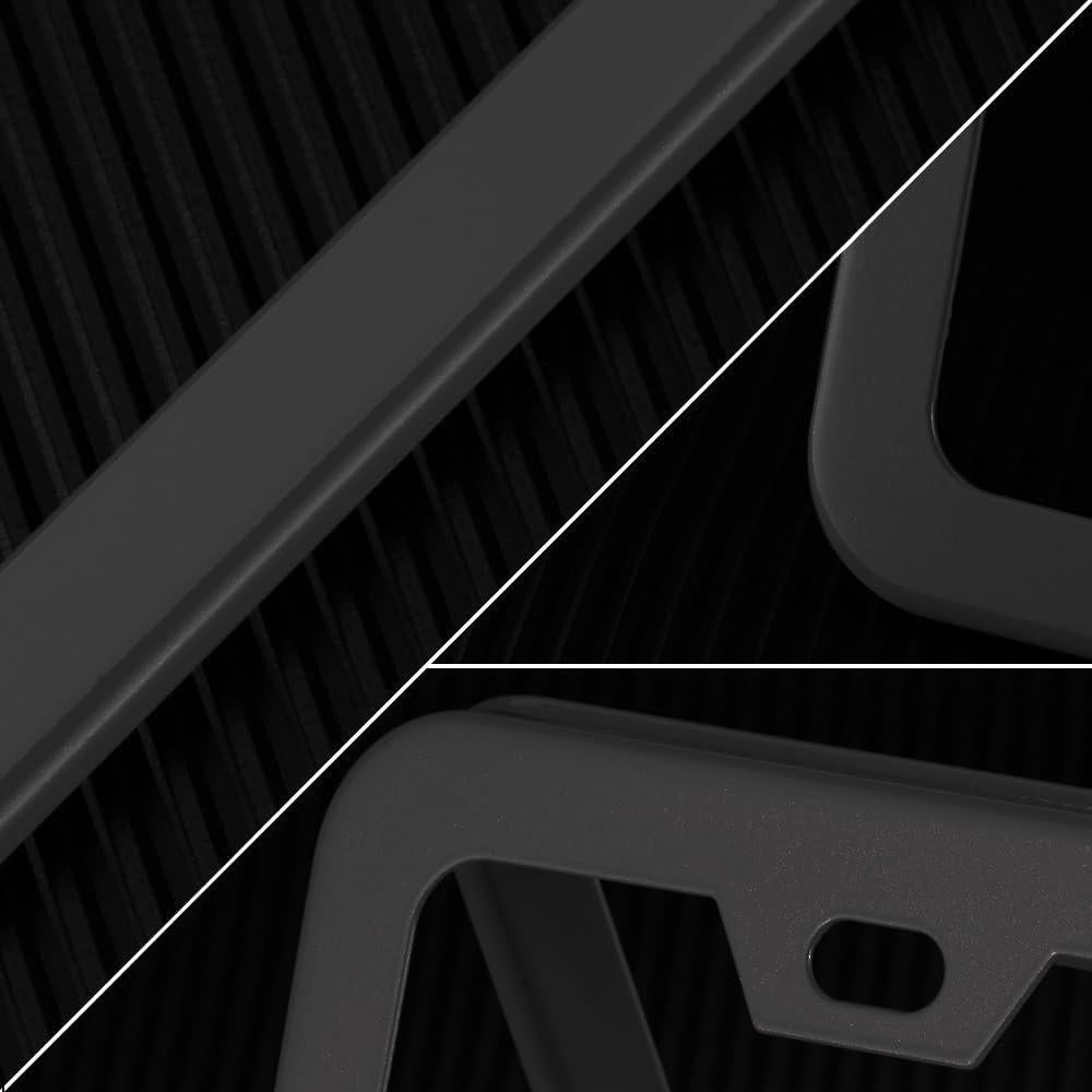 Marco de Placa de Licencia Deselen Acero Inoxidable Negro Mate 2 Pzs