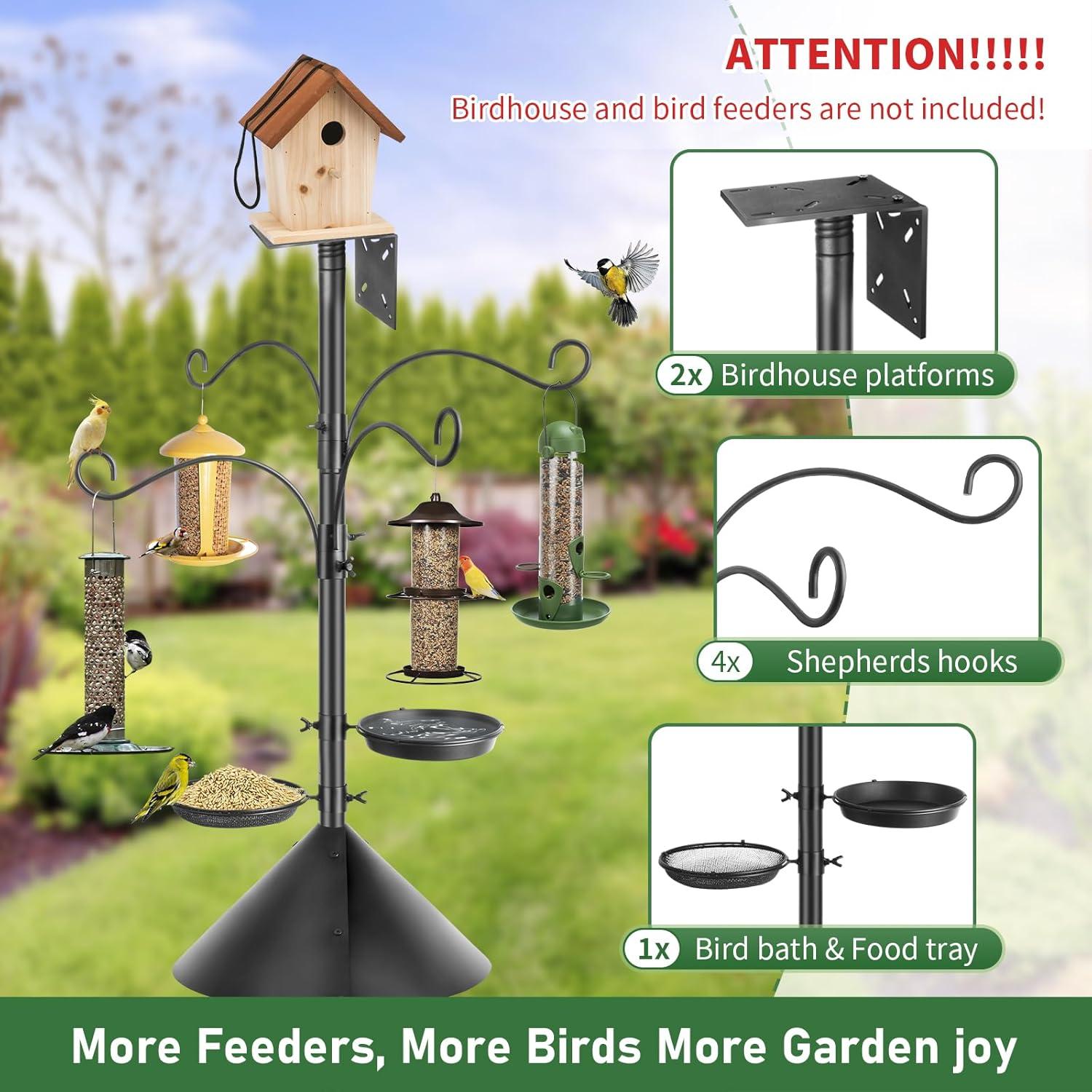 Poste para Comedero de Aves KOLAKO 234 cm Resistente a Ardillas