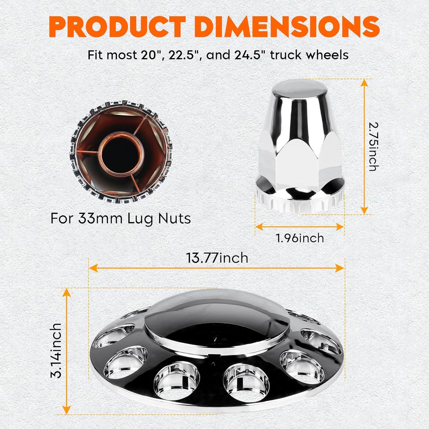 Cubiertas de Eje Frontal Youxmoto YXWCV005-AAA 33mm 2 Piezas