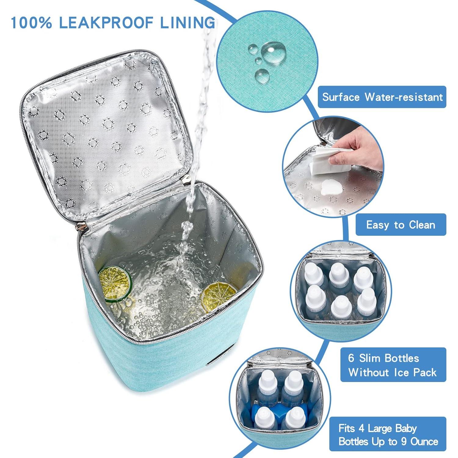 Bolsa Enfriadora BABEYER Aqua para 4 Biberones 266 ml